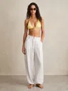 Reiss White Drawstring Tie-cuff Cargo Trousers In White
