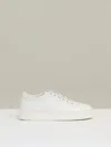 Reiss White Grained Leather Platform Trainers