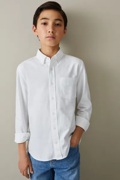 Reiss White 9-13 Yrs Oxford Cotton Shirt