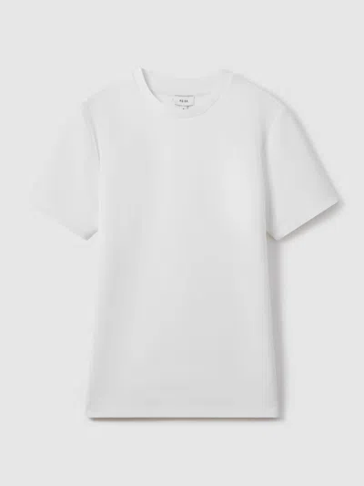 Reiss White Interlock-jersey Crew-neck T-shirt