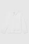 Reiss White Kiari 13-14 Yrs Cotton-poplin Button-down Shirt In White