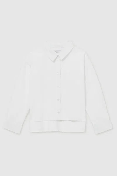 Reiss White Kiari 13-14 Yrs Cotton-poplin Button-down Shirt
