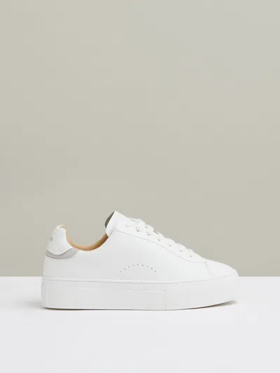 Reiss White Leather Low-top Trainers
