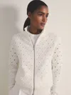 Reiss White | Les 100 Ciels Textured Cardigan In White
