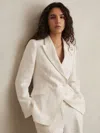 Reiss Petites Double Breasted Peak Lapel Blazer