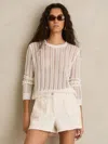 Reiss White Mid-rise Patch Pocket Denim Shorts