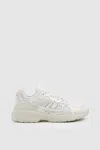 Reiss White Nubuck And Mesh Trainers