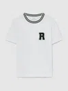 Reiss White 13-14 Yrs Cotton Letter Patch T-shirt