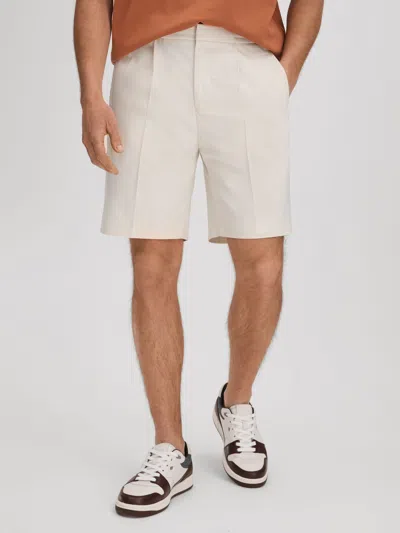 Reiss White Relaxed Drawstring Shorts