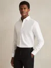 Reiss White Remote Bengalular Fit Cotton Sateen Striped Shirt