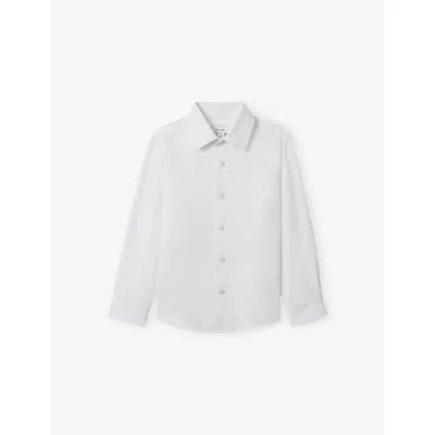 Reiss Kids' Remote Slim-fit Cotton Shirt 9-13 In White