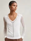 Reiss Soraya Mesh Detail Top In White