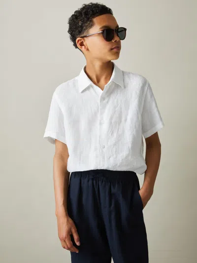 Reiss Kids' White Short Sleeve Shirt