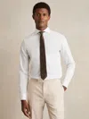 Reiss White Storm Fit Cotton-twill Two-fold Shirt-fit