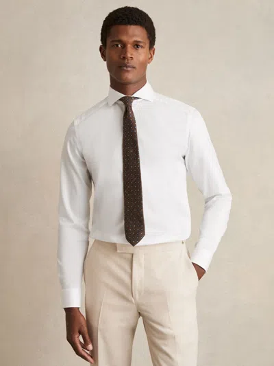 Reiss White Storm Fit Cotton-twill Two-fold Shirt-fit