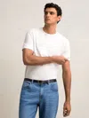 Reiss White Mercerised-cotton Crew-neck T-shirt