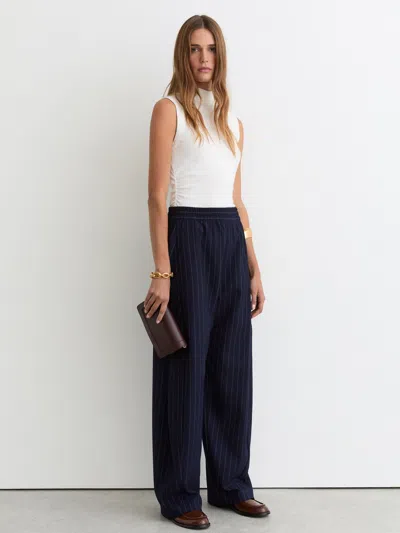 Reiss White Stretch-cotton High-neck Vest