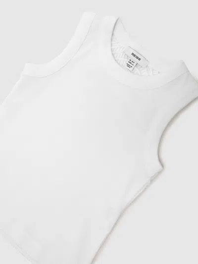 Reiss White Tara 13-14 Yrs Cotton Cutwork-embroidery Vest