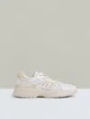 Reiss White Volt Nubuck And Mesh Trainers In Multi