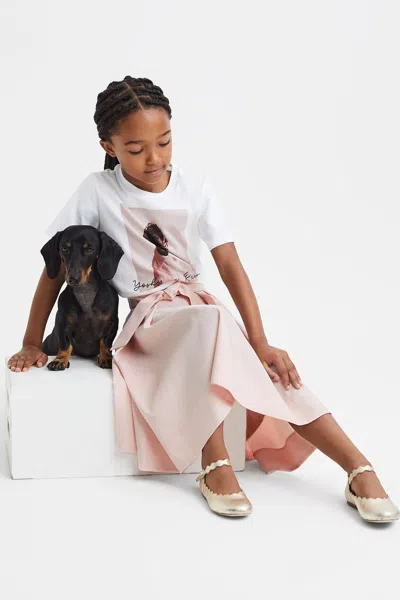 Reiss White Junior Cotton Print T-shirt
