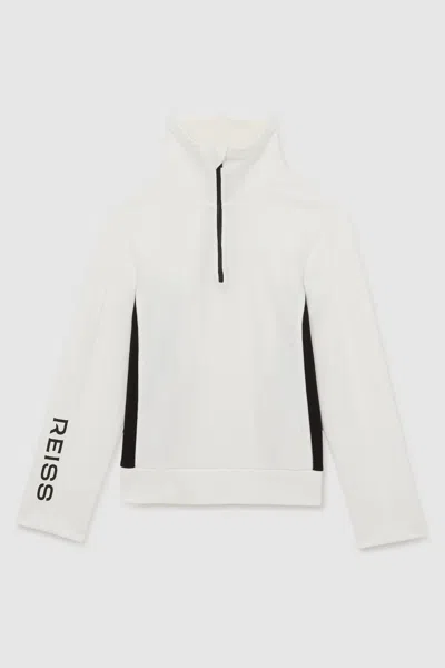 Reiss White/black Brina 13-14 Yrs Funnel Neck Base Layer Top