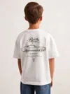 Reiss White/green Cotton Motor Cars-print T-shirt In Neutral