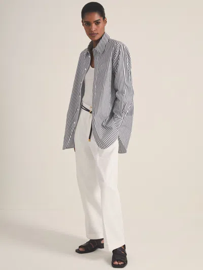 Reiss White/navy | Les 100 Ciels Stripe Shirt In Multi