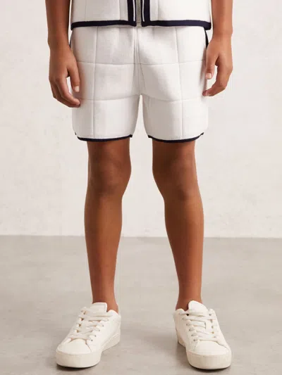 Reiss Kids' White/navy Shorts In Gray