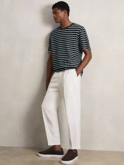 Reiss White/navy T-shirt In Black