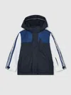 Reiss White/navy/blue Thoren 3-9 Yrs Padded-ripstop Ski Jacket In Black