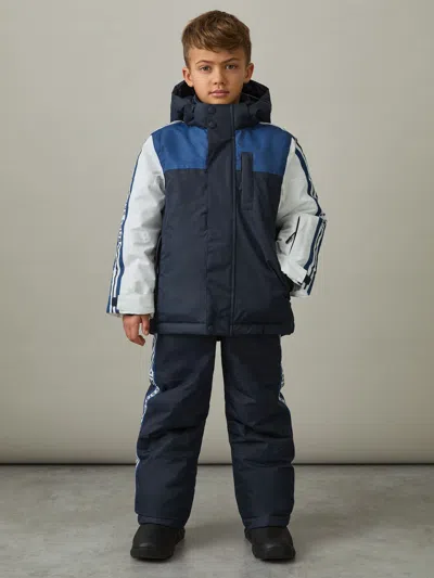 Reiss White/navy/blue Thoren 3-9 Yrs Padded-ripstop Ski Jacket