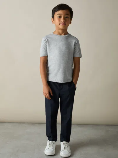 Reiss White/navy/soft Grey Honor 3 Pack Cotton Crew-neck T-shirts 3 Pack In Gray