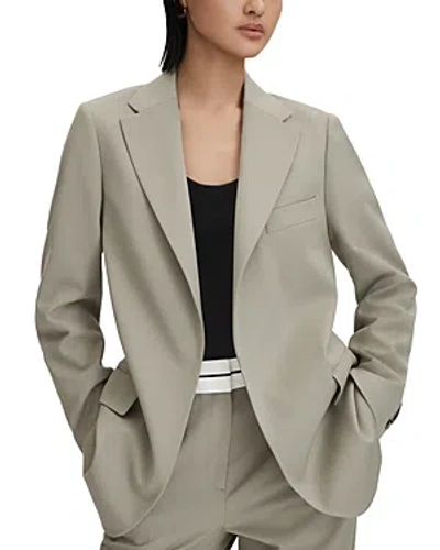 Reiss Green Wool Blend Single Breasted Suit Blazer