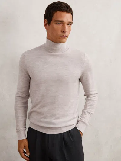 Reiss Wicker Brown Melange Jumper In Gray