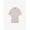 Reiss Wicker Melange 3-9 Yrs Merino Wool Short Sleeve Polo Shirt In Neutral