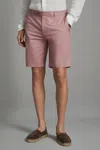 Reiss Wicket - Dusty Pink Modern Fit Cotton Blend Chino Shorts, 28