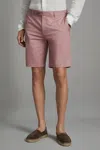 Reiss Dusty Pink Wicket Modern Fit Cotton Blend Chino Shorts