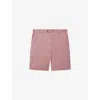Reiss Dusty Pink Wicket Modern Fit Cotton Blend Chino Shorts In Dusty Pink