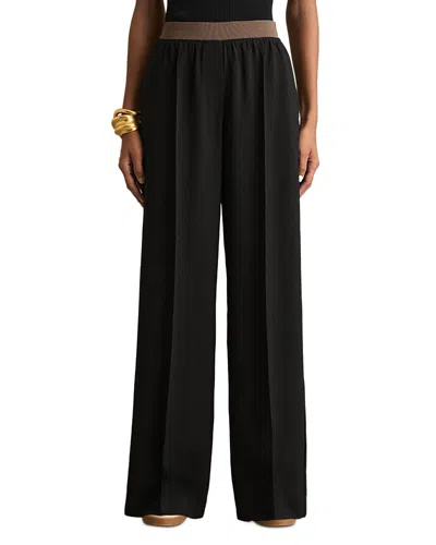 Reiss Wide Leg Pants In Black