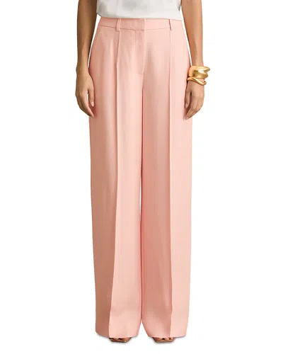 Reiss Wide Leg Pants In Pink