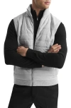 Reiss William Mixed Media Vest In Gray