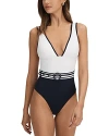 REISS WILLOW COLOR BLOCKED ONE PIECE SWIMSUIT