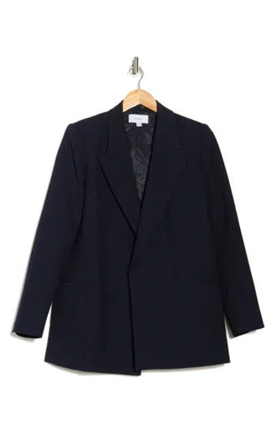 Reiss Willow Pinstripe Wool Blend Blazer In Blue