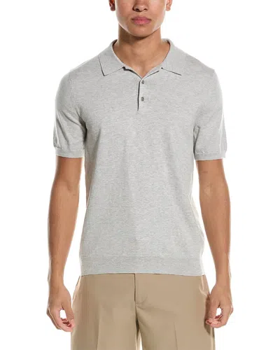 Reiss Wilton Slim Fit Polo Shirt In Gray
