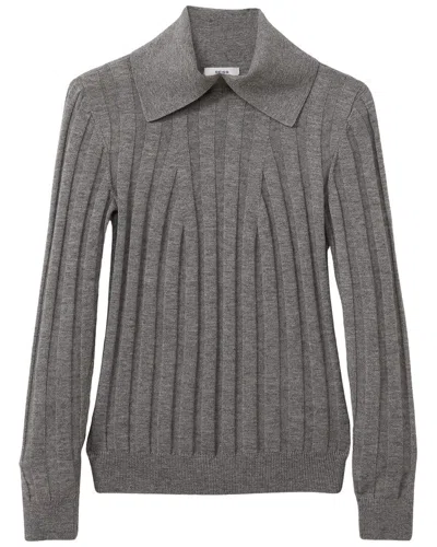 Reiss Winter Knit Top In Gray