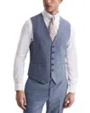 Reiss Wish Wool-blend Waistcoat In Blue
