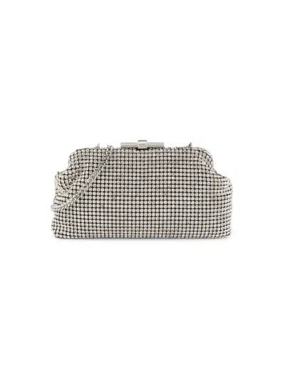 Reiss Women's Adaline Faux Crystal Embellished Clutch In Silver