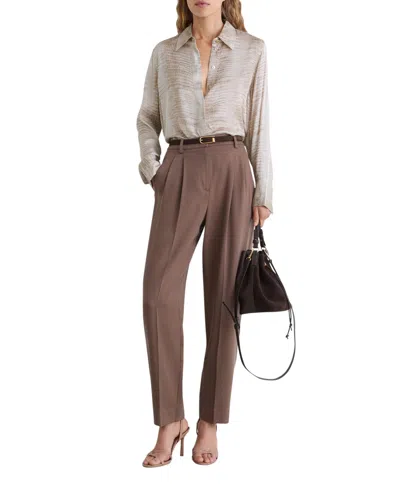 Reiss Women's Annie Snake Print Shirt In Neutral