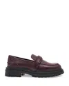 Reiss Women's Athena Leather Loafer In Burgundy