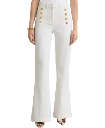 Reiss Women's Athena Mid-rise Flare Jeans In White